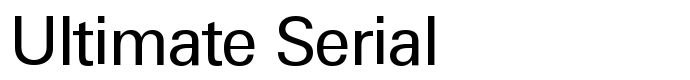 шрифт Ultimate Serial